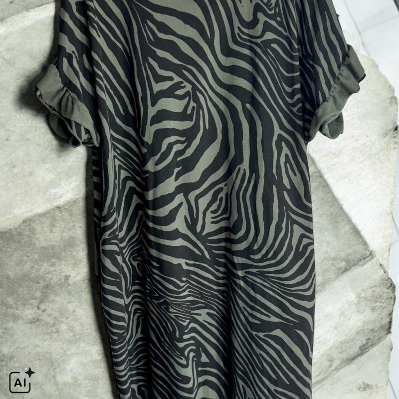 Shirt Kleid "ZEBRA", olive