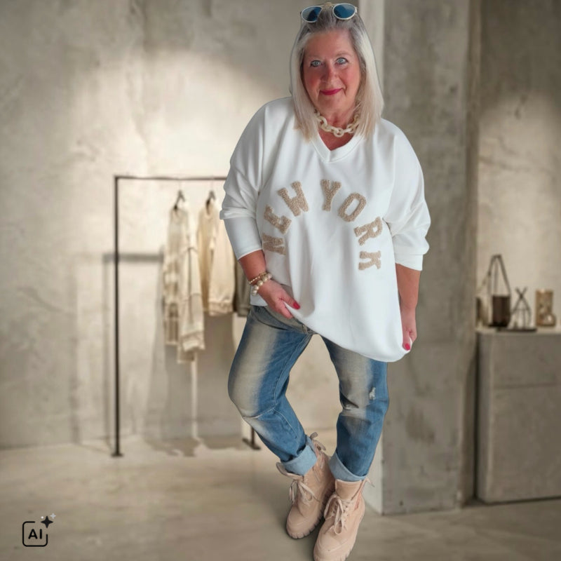 Sweater "NEW YORK", weiß