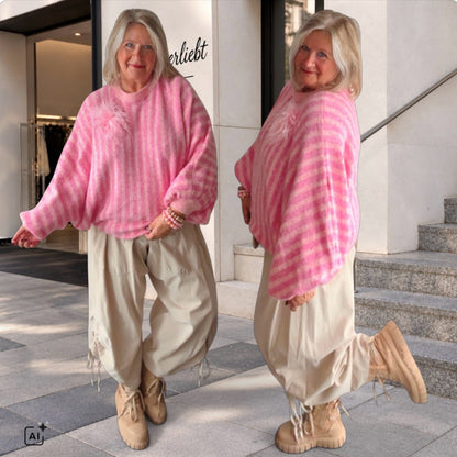 Feincord wide leg Hose "FLUID"