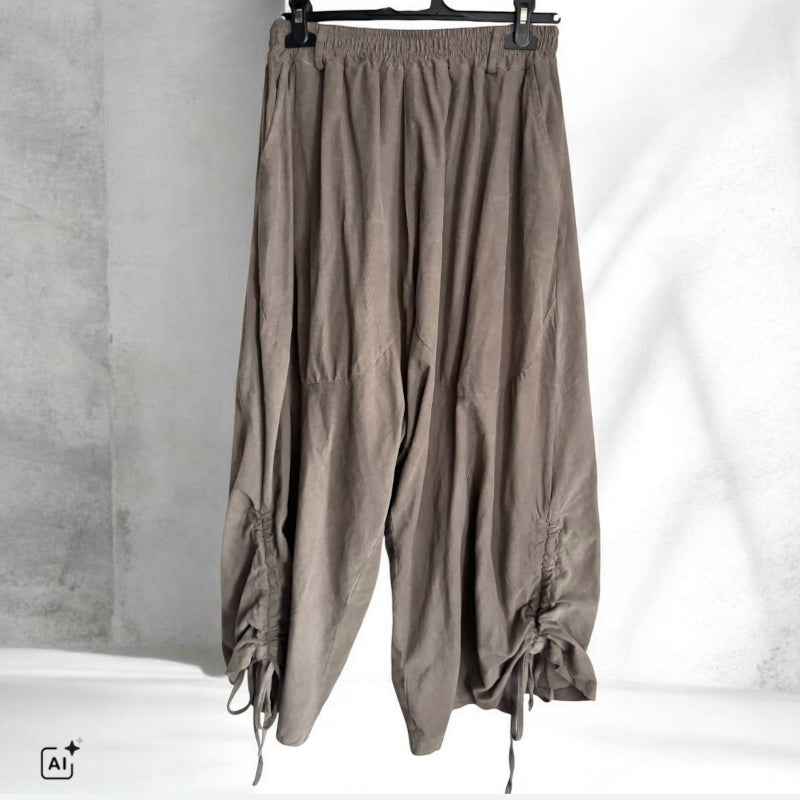 Feincord wide leg Hose "FLUID"