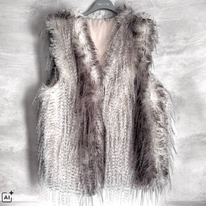 ROSE Fellweste "LUXURY FAKE FUR", grey