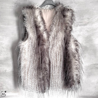 ROSE Fellweste "LUXURY FAKE FUR", grey