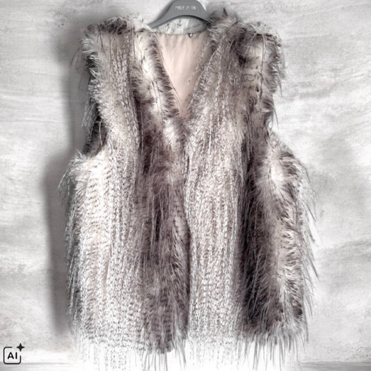 ROSE Fellweste "LUXURY FAKE FUR", grey