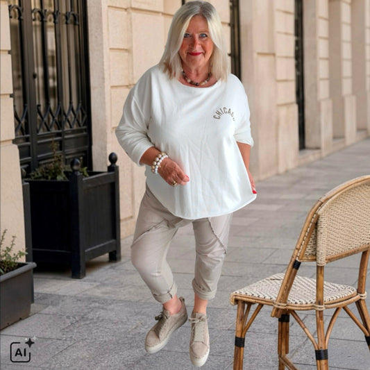 Sweater "CHICAGO", weiß
