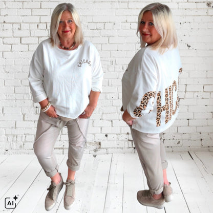 Sweater "CHICAGO", weiß