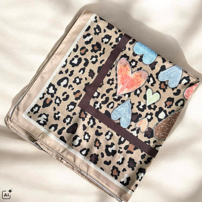 Nickytuch "AUTUMN HEARTS", camel-multi