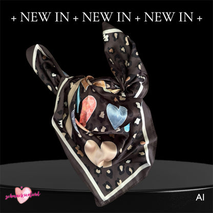 Nickytuch "AUTUMN HEARTS", braun-multi