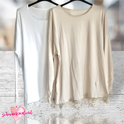 Longsleeve "CANDY" mit Spitze