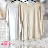 Longsleeve "CANDY" mit Spitze
