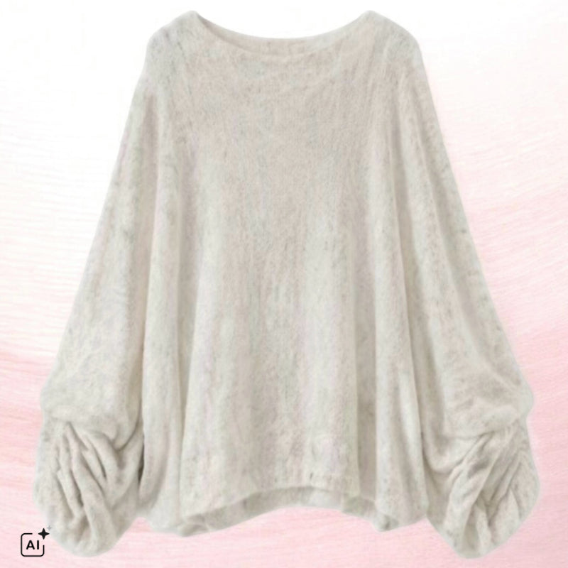 ZETA OTTO Pullover "BATWING", ecru