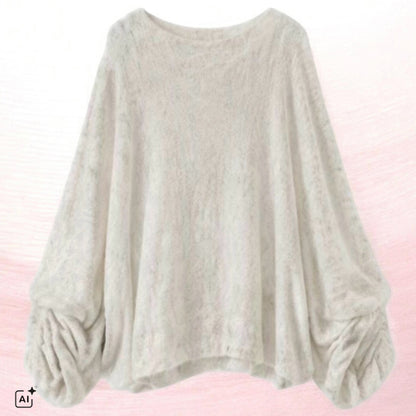 ZETA OTTO Pullover "BATWING", ecru