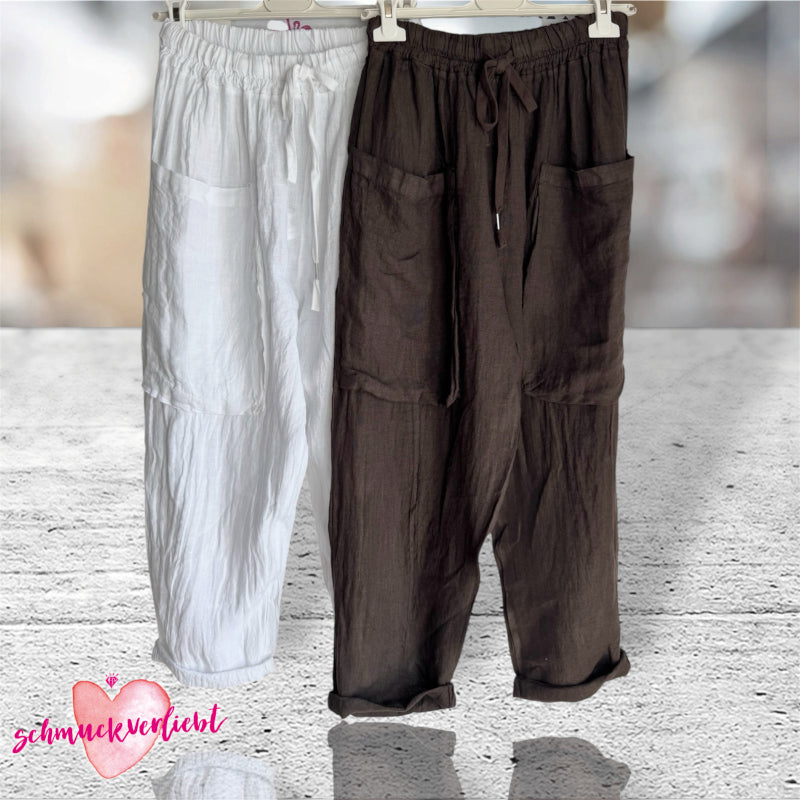 Leinen Hose "BIG POCKETS"