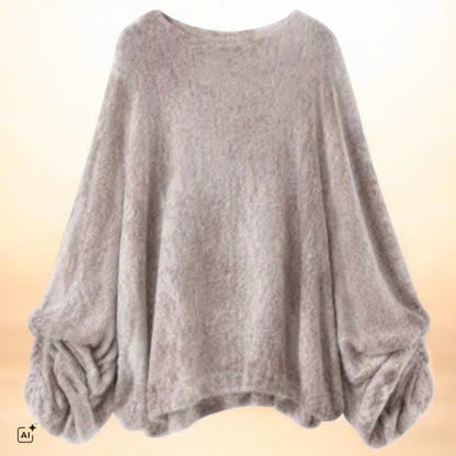 ZETA OTTO Pullover "BATWING", taupe