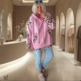 Hoodie "STAR PATCH LEO", rosa