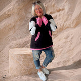 Hoodie "HEART PATCH", schwarz