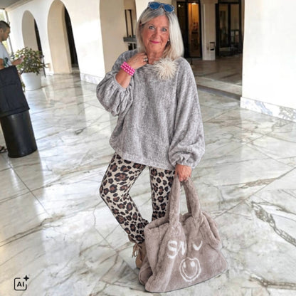 ZETA OTTO Pullover "BATWING", grau