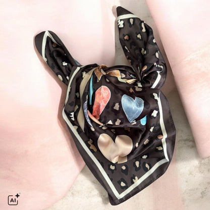Nickytuch "AUTUMN HEARTS", braun-multi