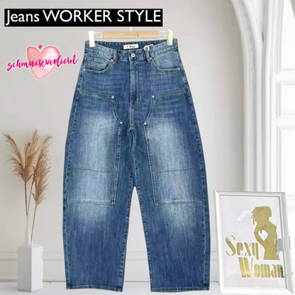 SEXY WOMAN Jeans "WORKER STYLE" mit Barrel-Bein