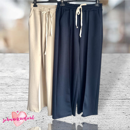 Viskose Hose "COZY" mit Biese