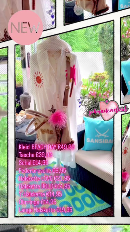 Maxi Mantelkleid "BEACH DAYS", weiß