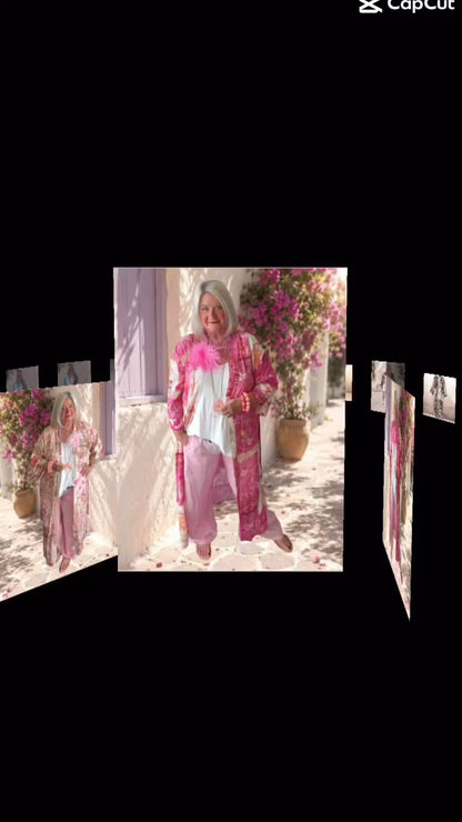 Kimono "POETRY" 3/4-Ärmel, pink
