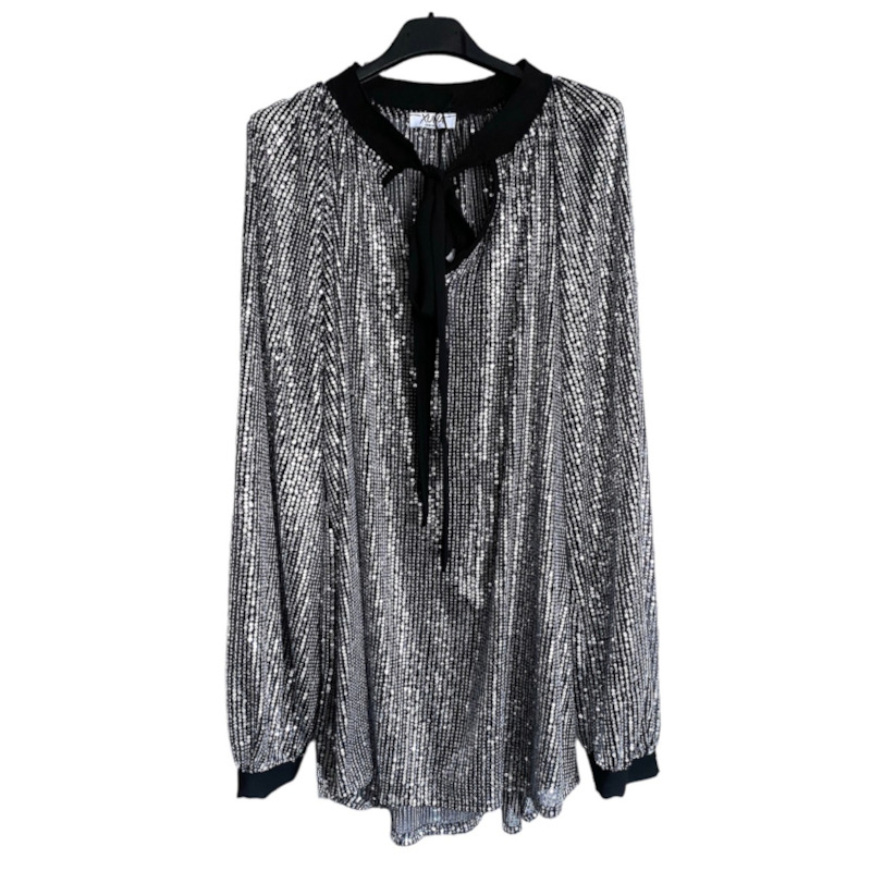 Bluse Holiday Glam Silber 1