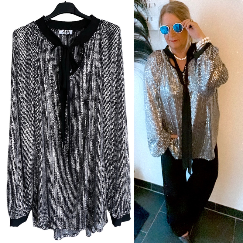 Bluse Holiday Glam Silber 2